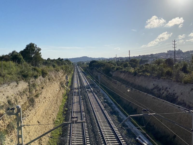 Vies del tren entre Tarragona- Altafulla- Torredembarra