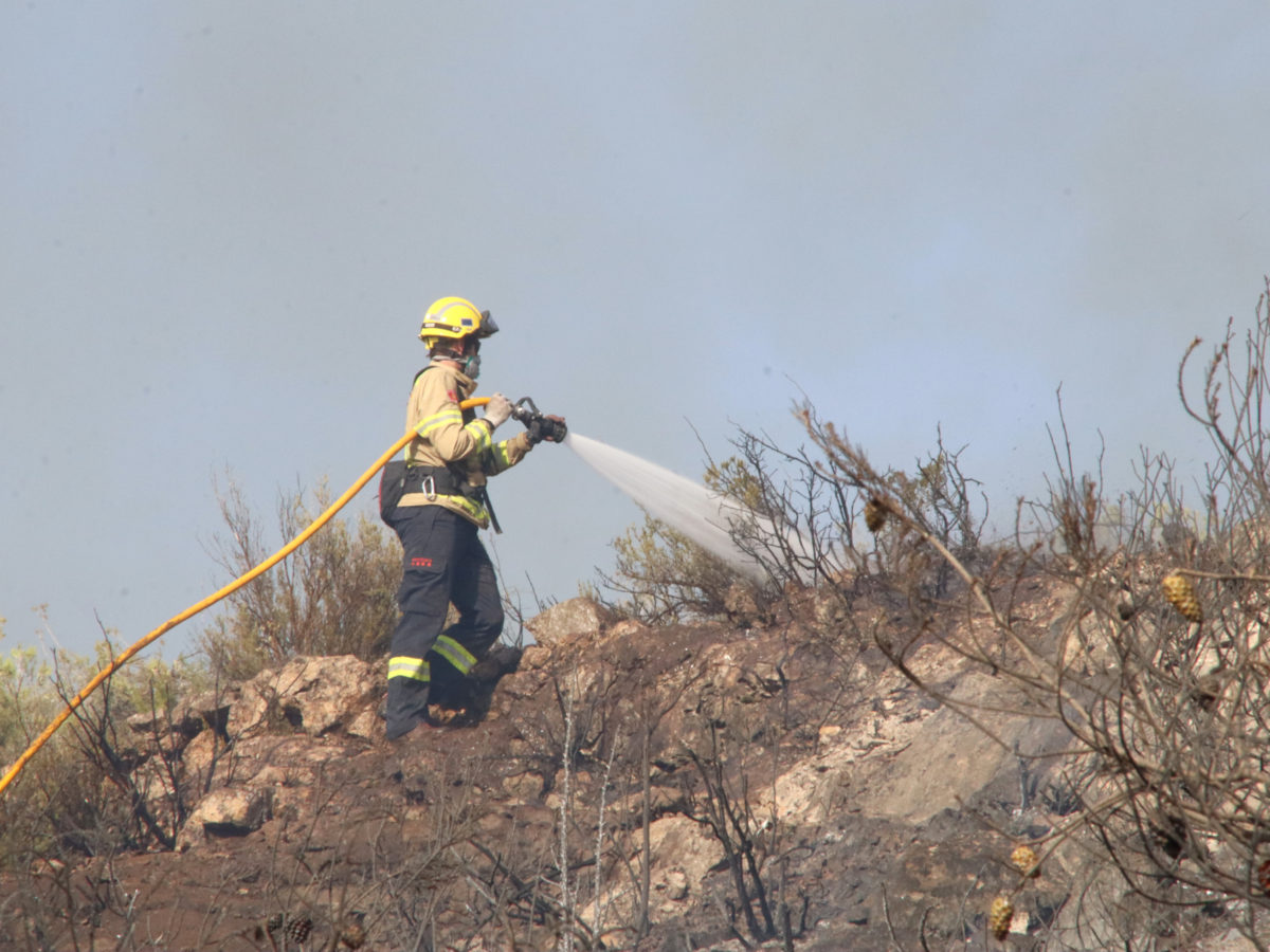 Un bomber treballa en l'extinció de l'incendi de la Figuera (Priorat) Data de publicació: diumenge 28 de juliol del 2024, 19:17 Localització: La Figuera Autor: Redacció / Eloi Tost